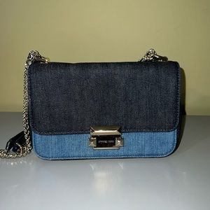 Michael Kors two-tone denim Sloan crossbody bag
